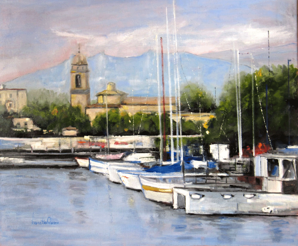 portocanale di Rimini (Rimini harbour) - Leonetta Rossi painter