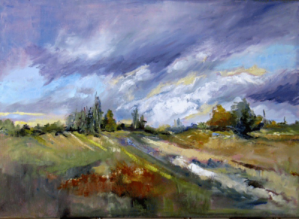 cielo-nuvoloso (cloudy sky) Leonetta Rossi  painter
