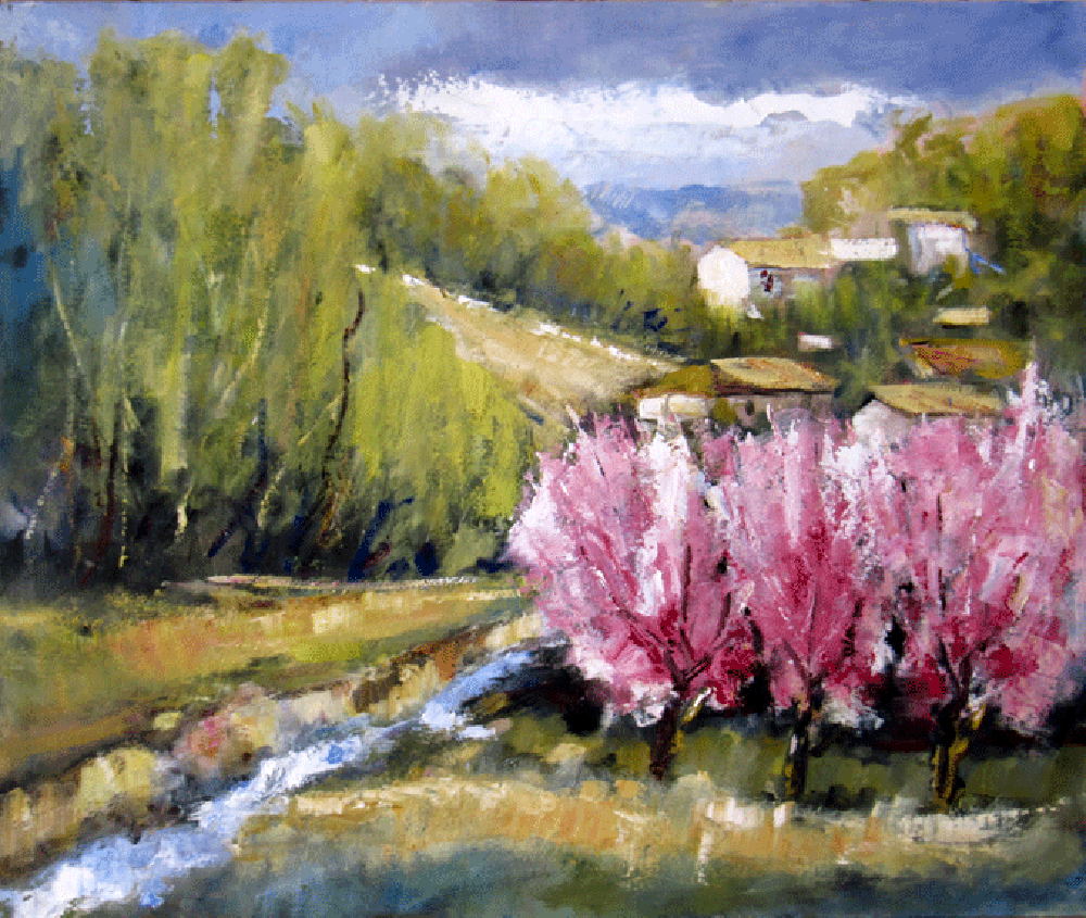 Paesaggio primaverile (spring landscape) Leonetta Rossi painter