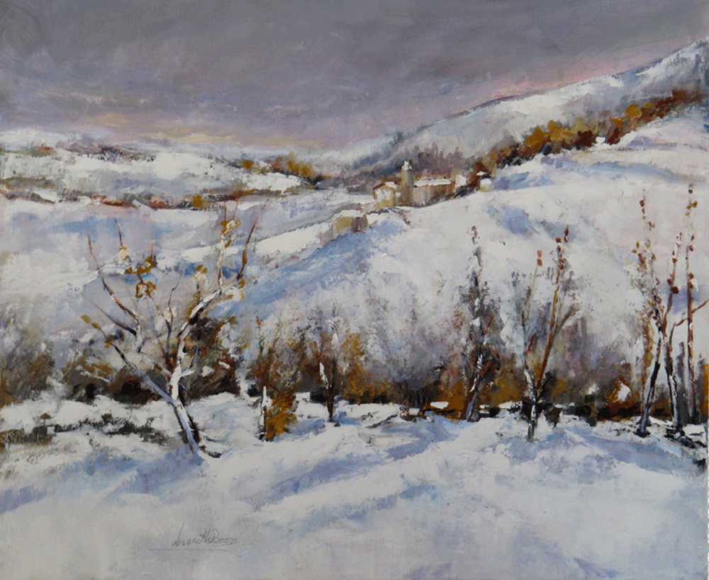 Paesaggio sotto la neve (Landscape in the snow)Leonetta Rossi painter