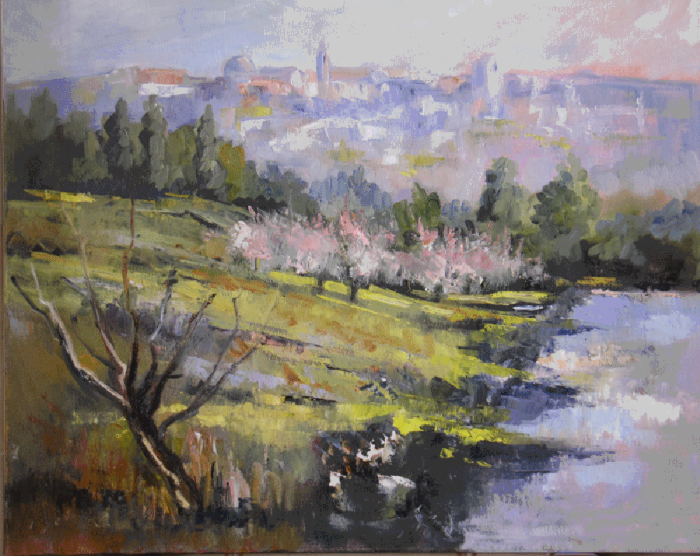 Panorama primaverile (spring scene)  Leonetta Rosi painter