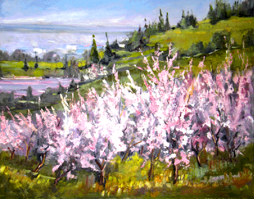 Peschi (peach trees ) Leonetta Rossi painter