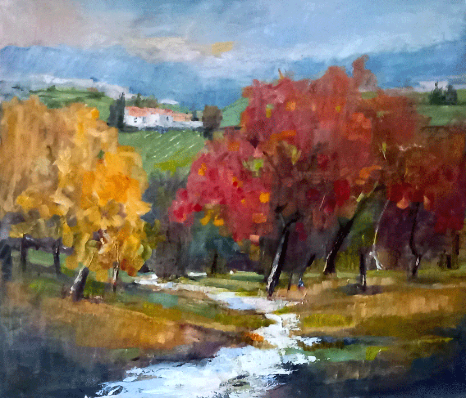 1_casolare-in-collina (cottage in the hills) Leonetta Rossi painter