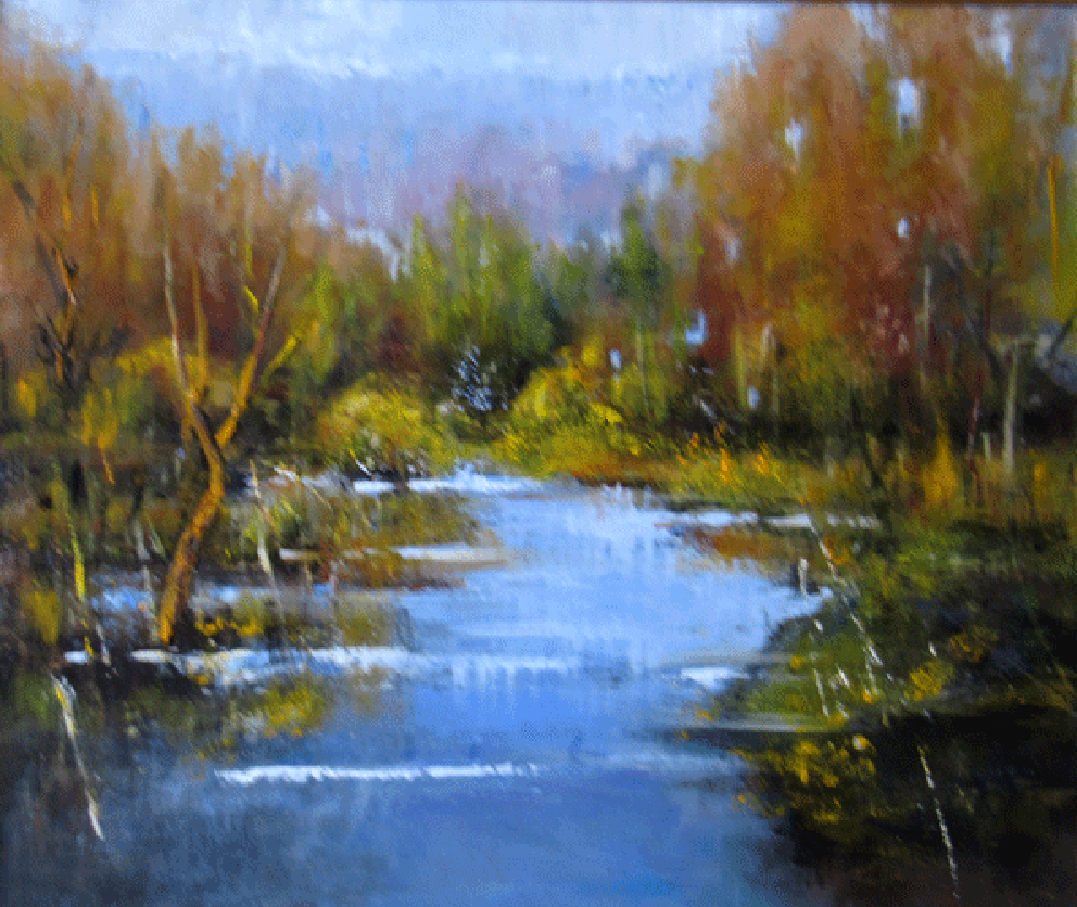 fiume-marecchia-in-autunno(Marecchia river in automn Leonetta Rossi painter