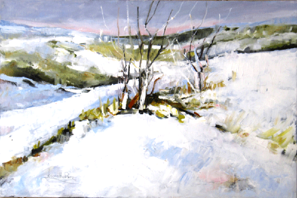 Neve!!! (Snow!!!) Leonetta Rossi painter cm 40 x 60