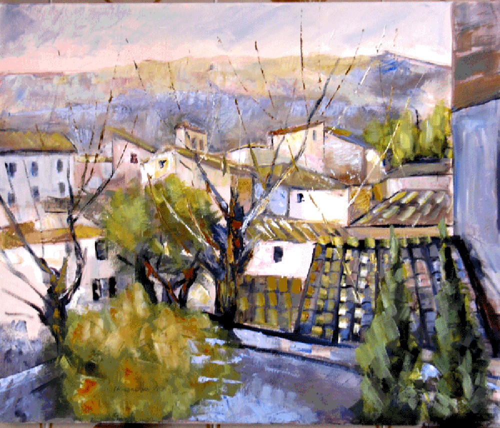 panorama-di-Sant'Agata-(Sant?Agata landscape) Rossi Leomnetta painter