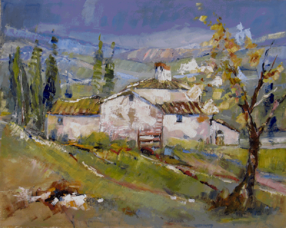 piccolo borgo(small village)Leonetta Rossi painter