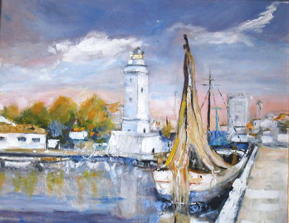 Rimini - Portocanale (port of Rimini) Leonetta Rossi painter