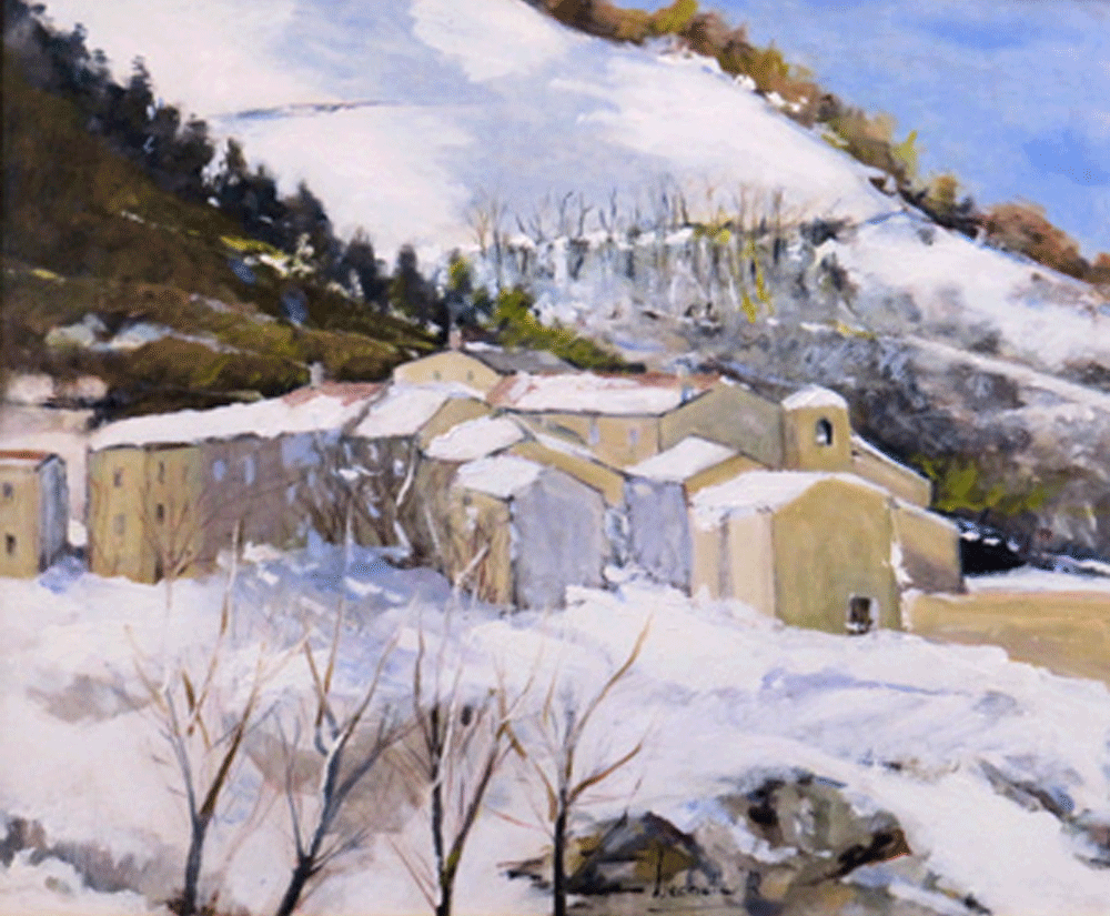 Senatello sotto la neve ( Senatello under snow)-Leonetta Rossi painter