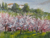Peschi in fiore(peach trees in bloom) Leonetta Rossi painter